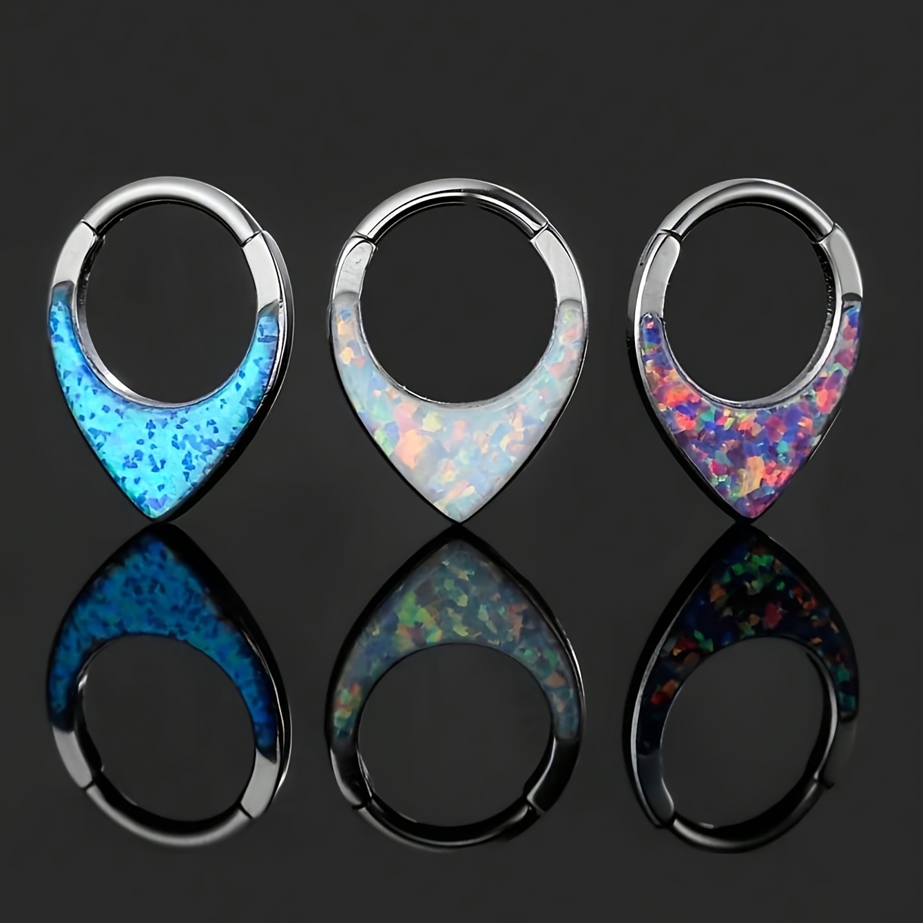 Tear-Shaped 316L Stainless Steel Nose Ring